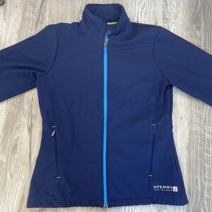 Sperry Jacket Softshell Coat Zip up Blue STS 35 Top Sider Womens Medium